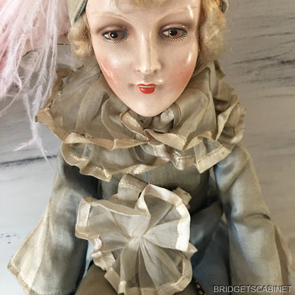 1920s Columbine Music Box Doll
