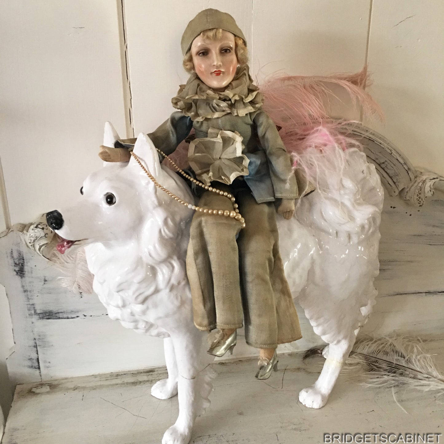 1920s Columbine Music Box Doll