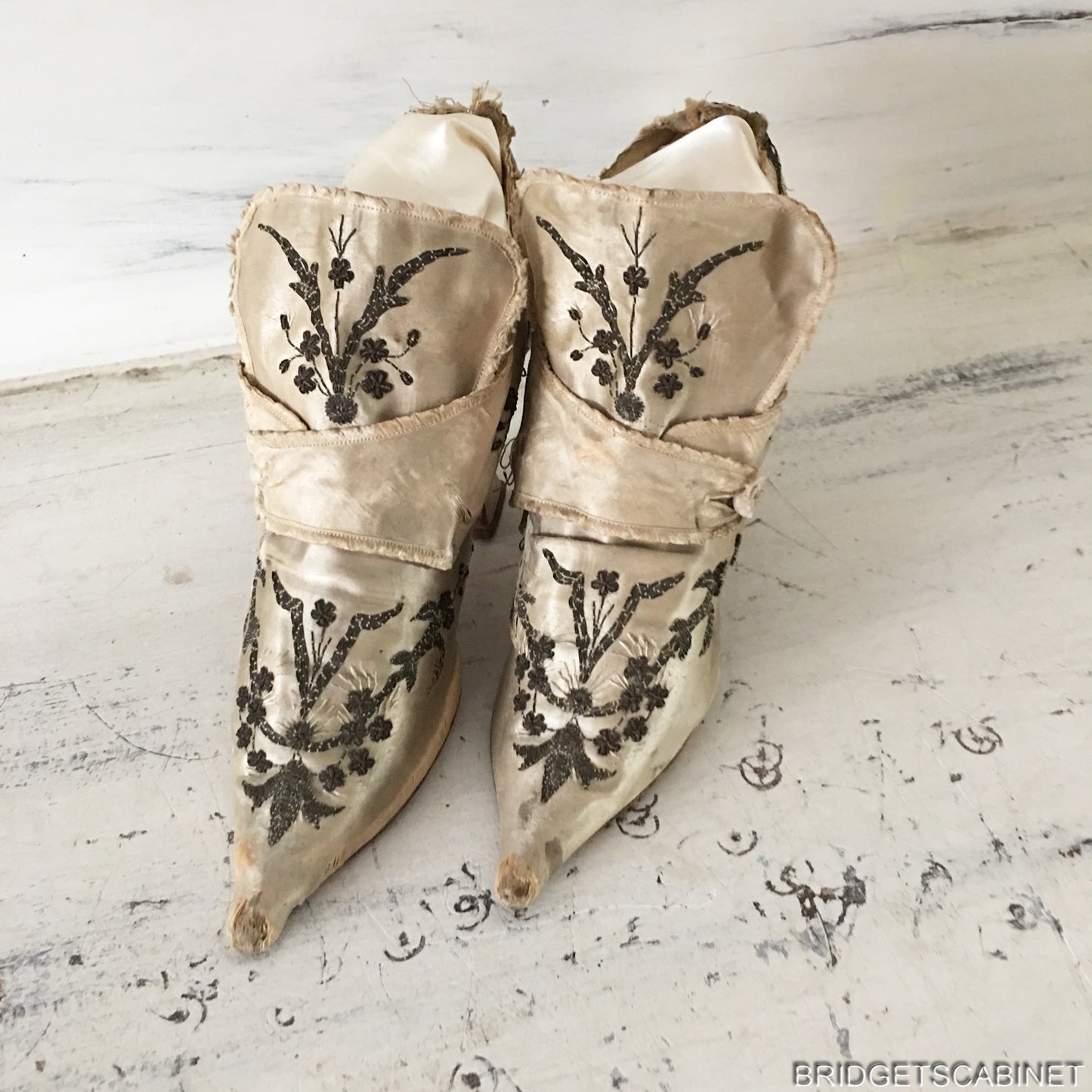 Antique Hand-Made Boudoir Shoes