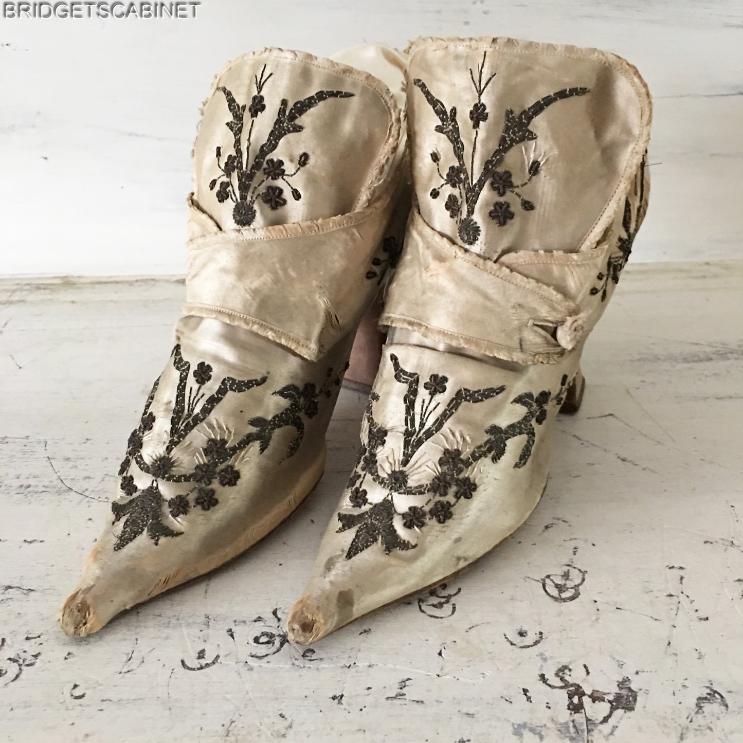 Antique Hand-Made Boudoir Shoes