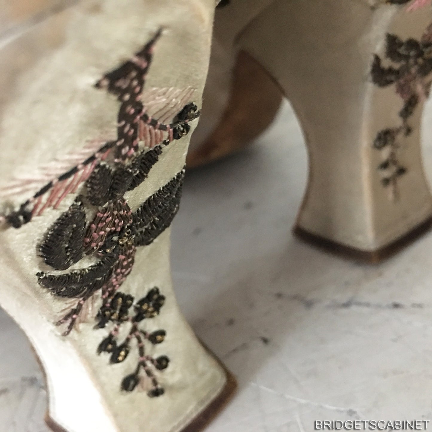 Antique Hand-Made Boudoir Shoes