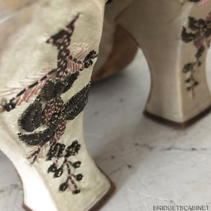 Antique Hand-Made Boudoir Shoes
