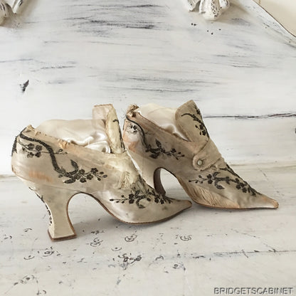 Antique Hand-Made Boudoir Shoes