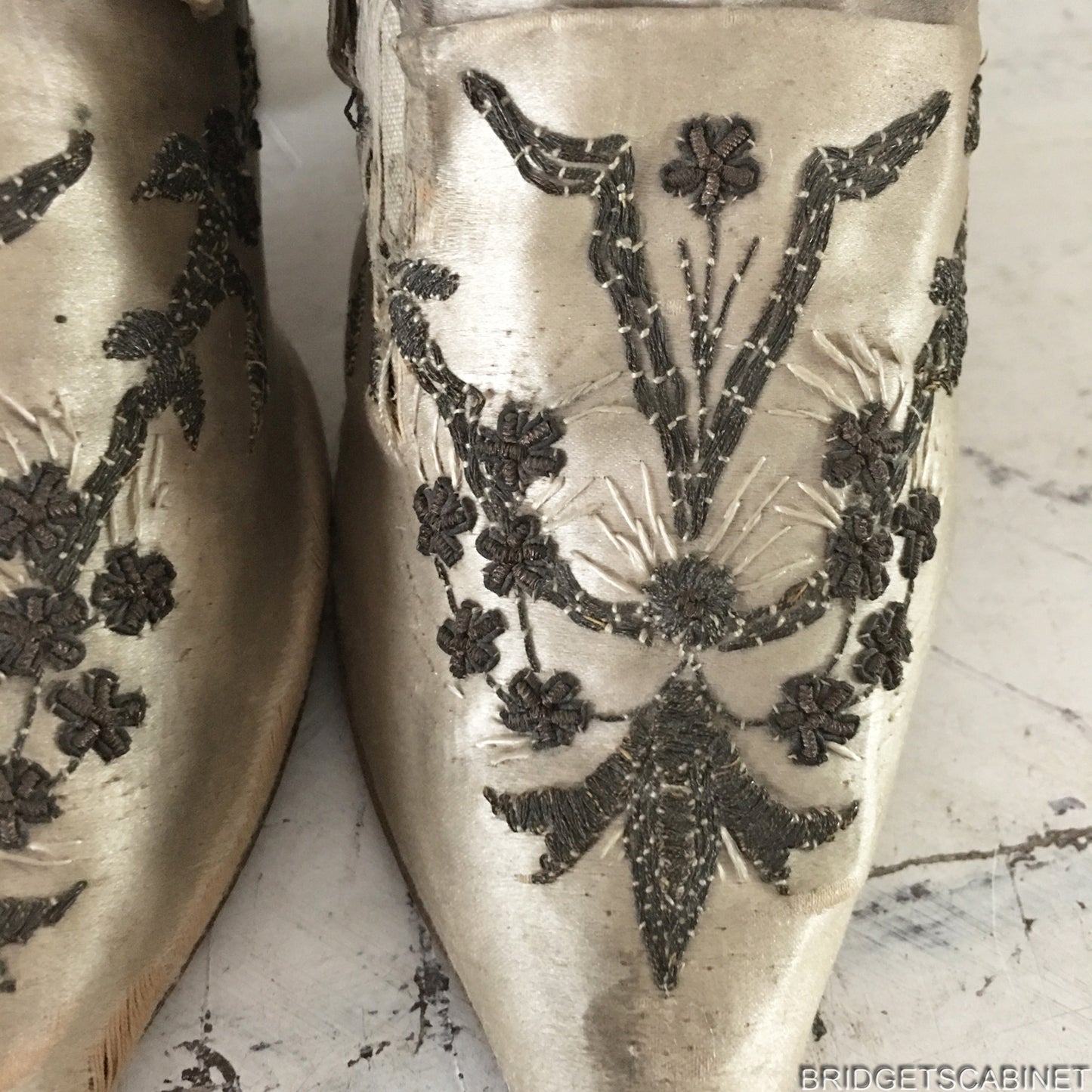 Antique Hand-Made Boudoir Shoes