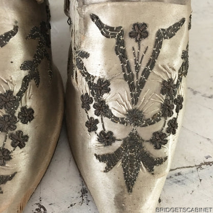 Antique Hand-Made Boudoir Shoes