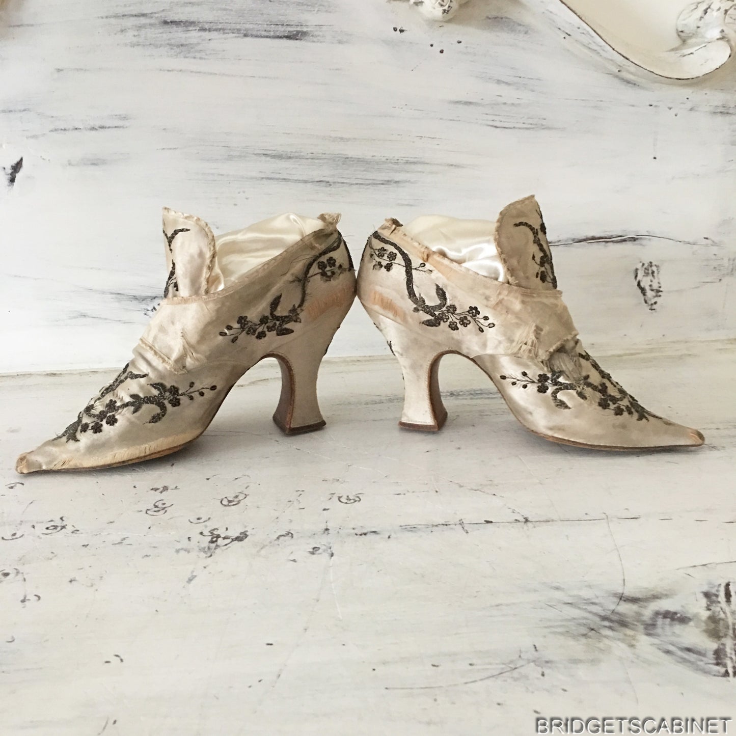 Antique Hand-Made Boudoir Shoes