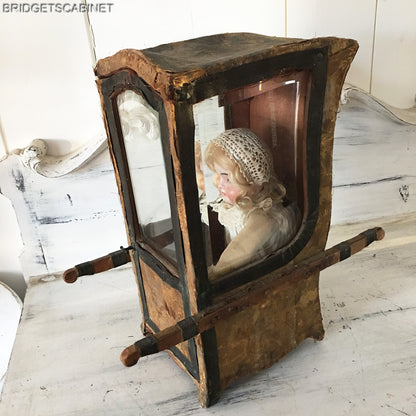 19th C. Large Doll Sedan Chair