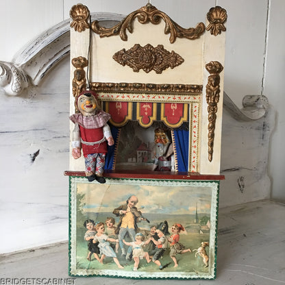 Guignol Puppet Theater w 2 Puppets