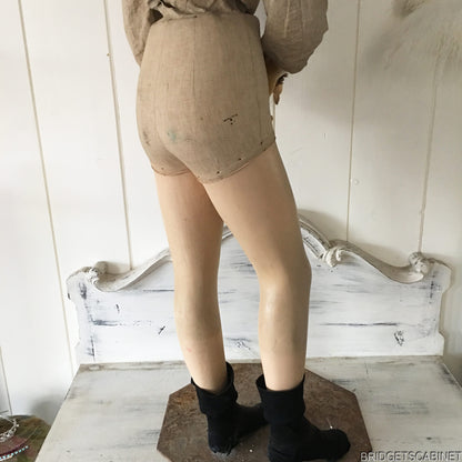 1900s French Full Size Wax Boy Mannequin