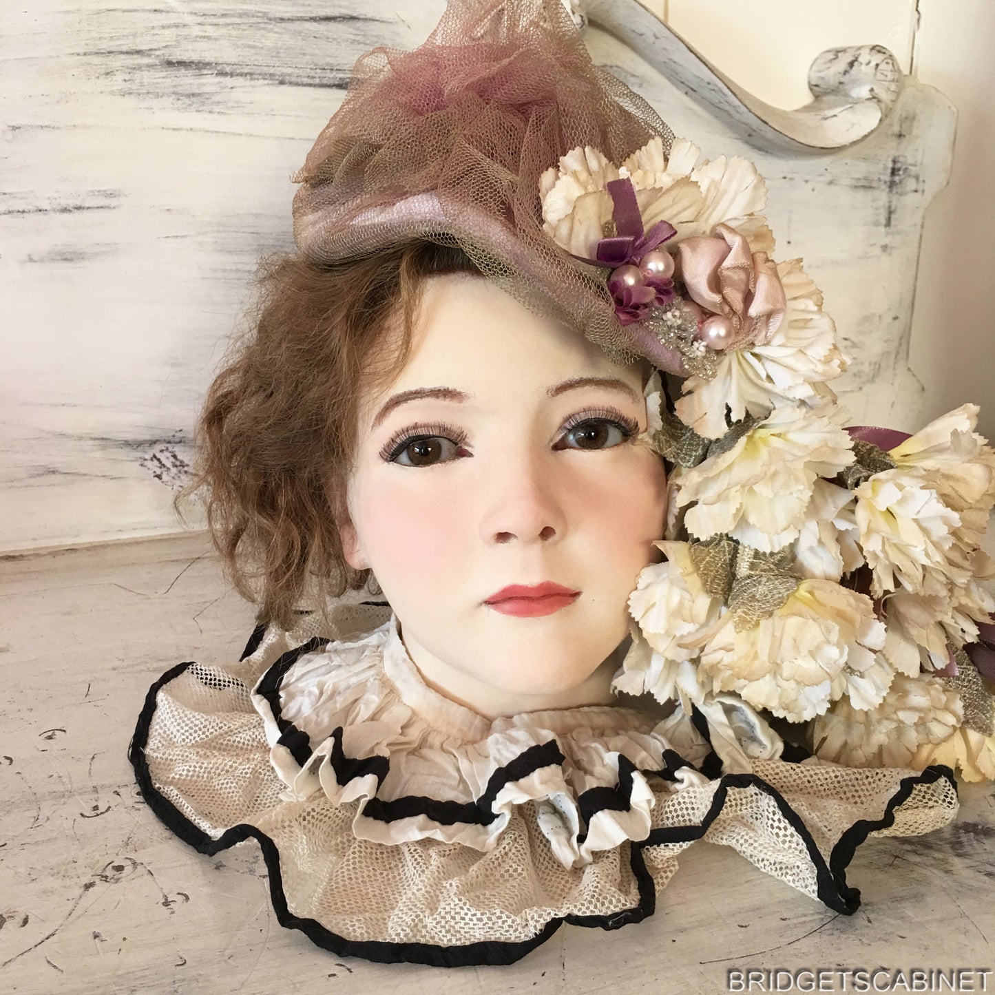 1920s French Wax Girl Head