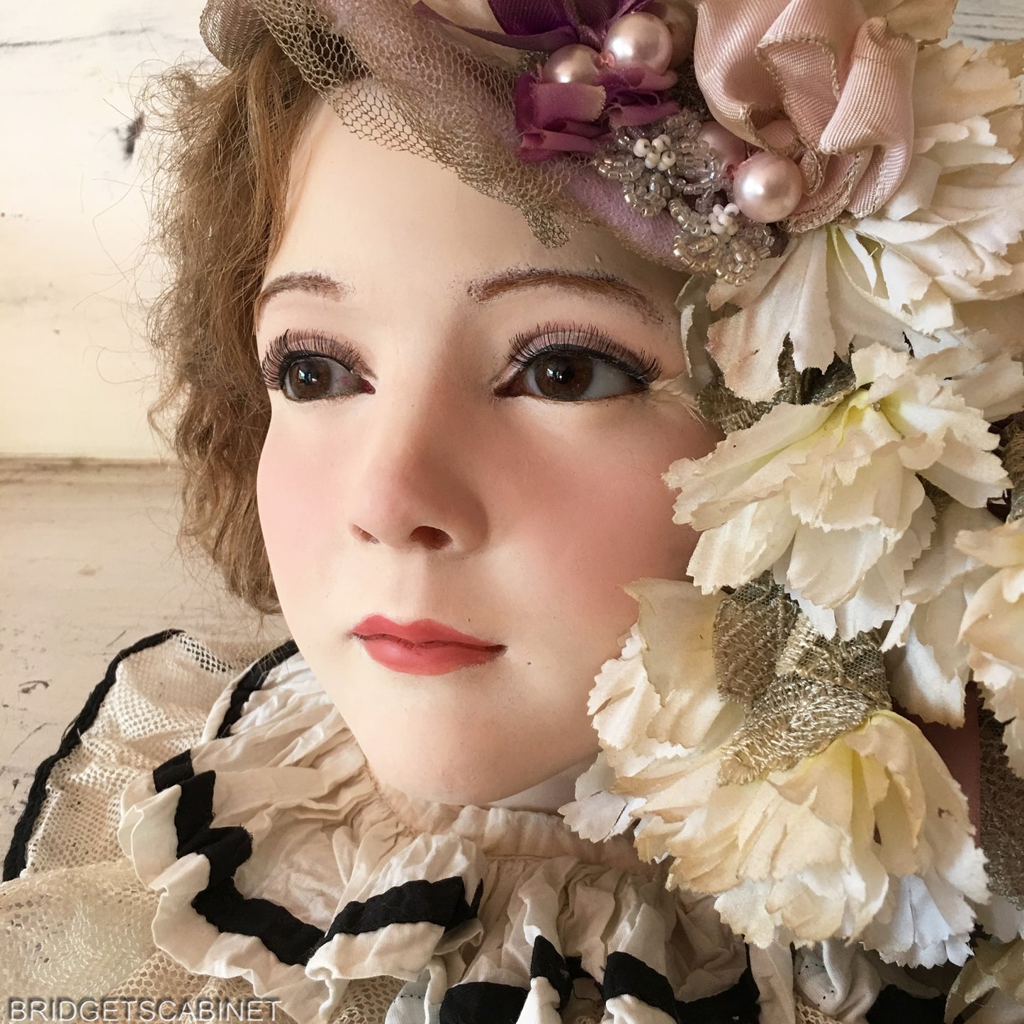 1920s French Wax Girl Head