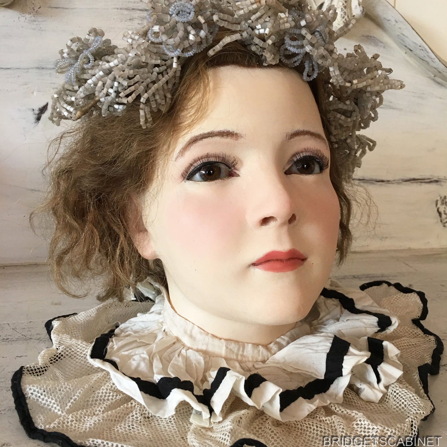 1920s French Wax Girl Head