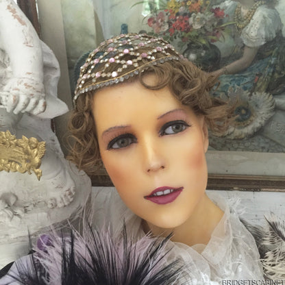 1920s French Wax Head Bust