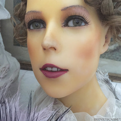 1920s French Wax Head Bust