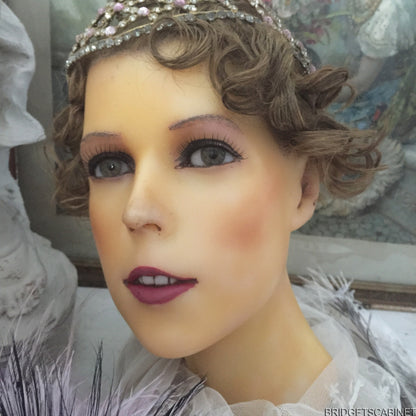 1920s French Wax Head Bust