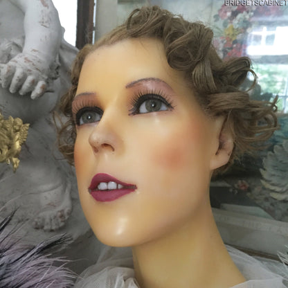 1920s French Wax Head Bust