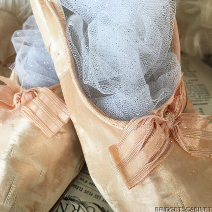 Antique Pink Silk Boudoir Shoes