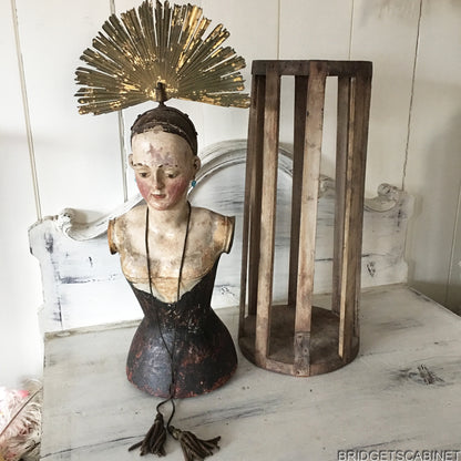 1700s Very Rare Madonna Santos Cage Doll