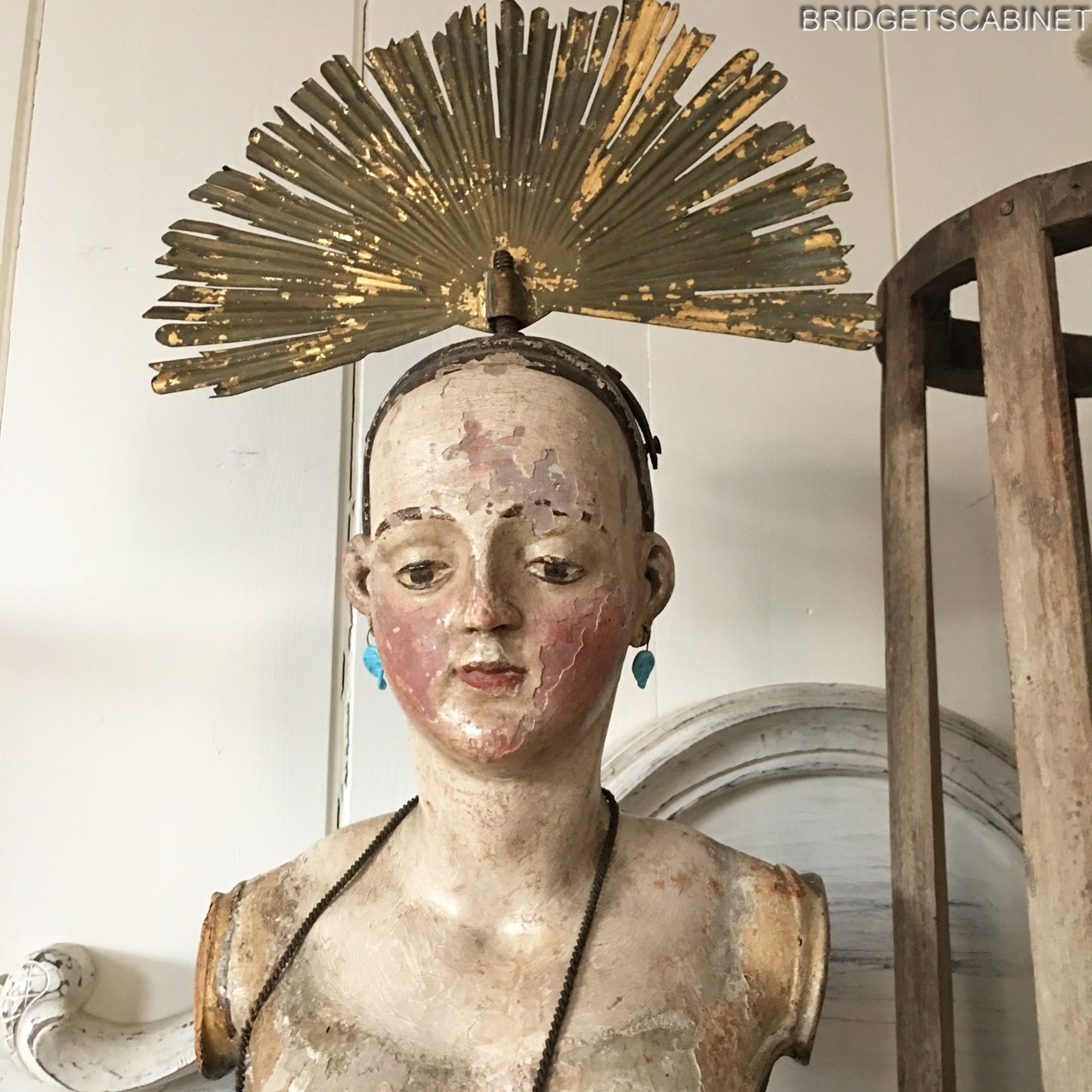 1700s Very Rare Madonna Santos Cage Doll