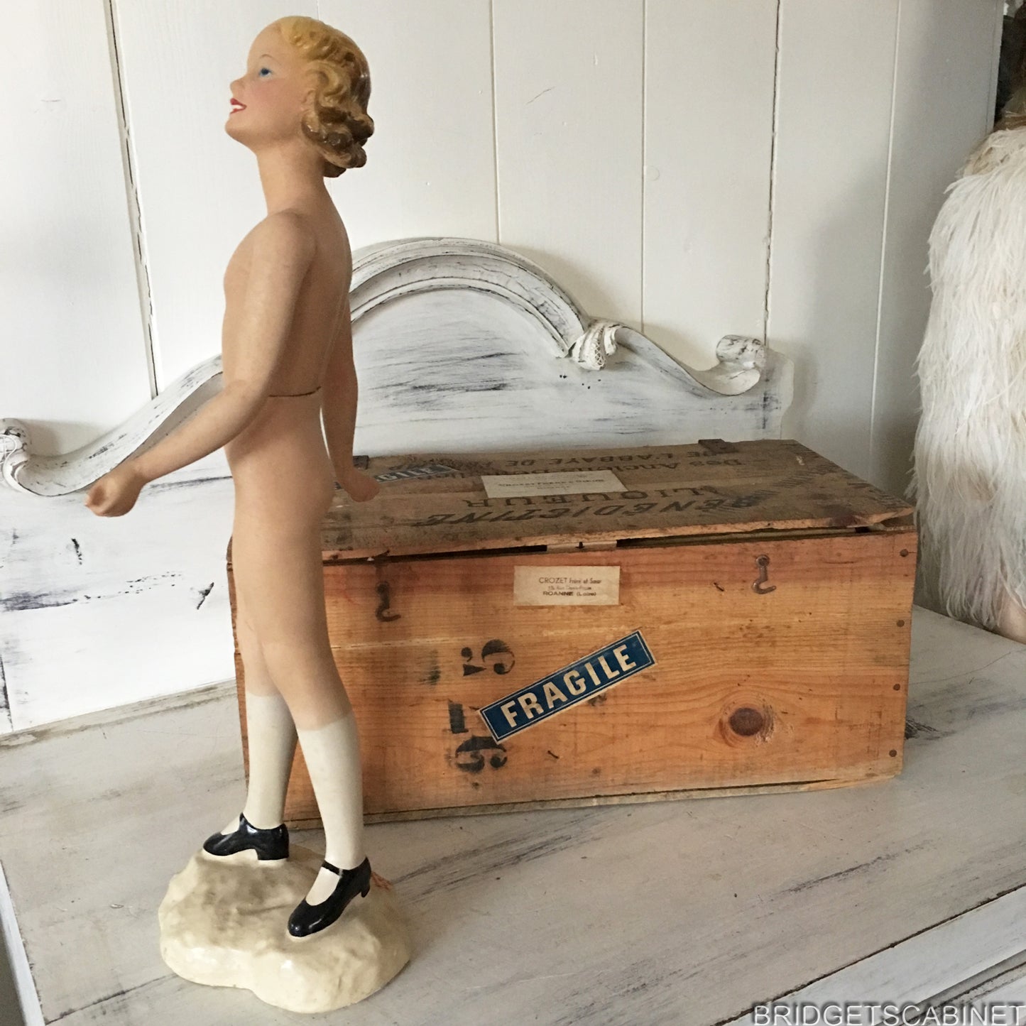 Rare French Manneuin in Origina Shipping Crate