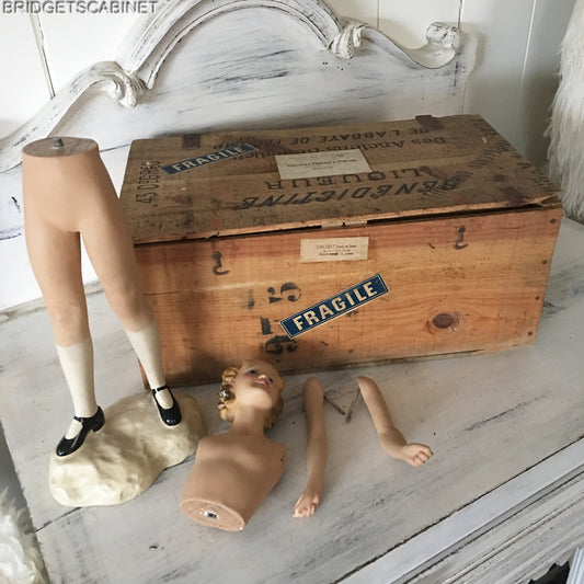 Rare French Manneuin in Origina Shipping Crate