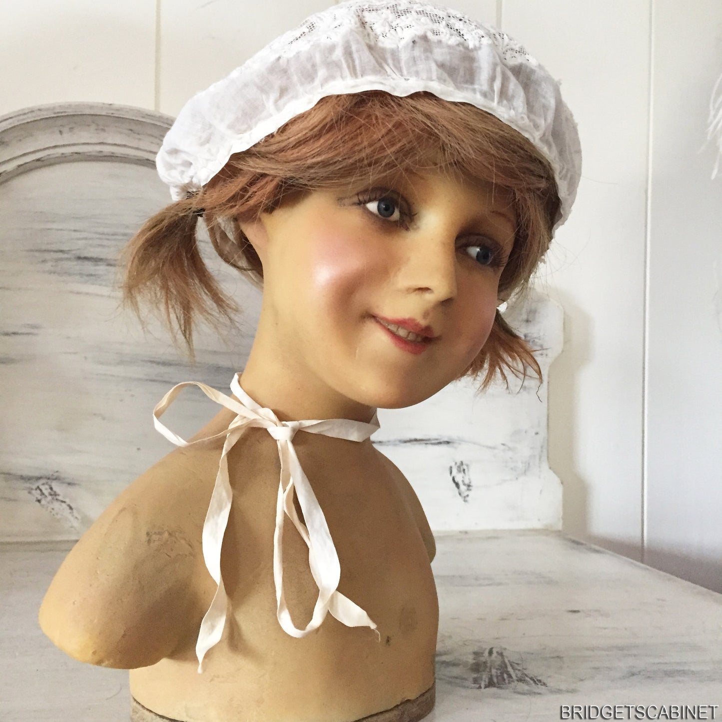 1900s French Wax Child Bust