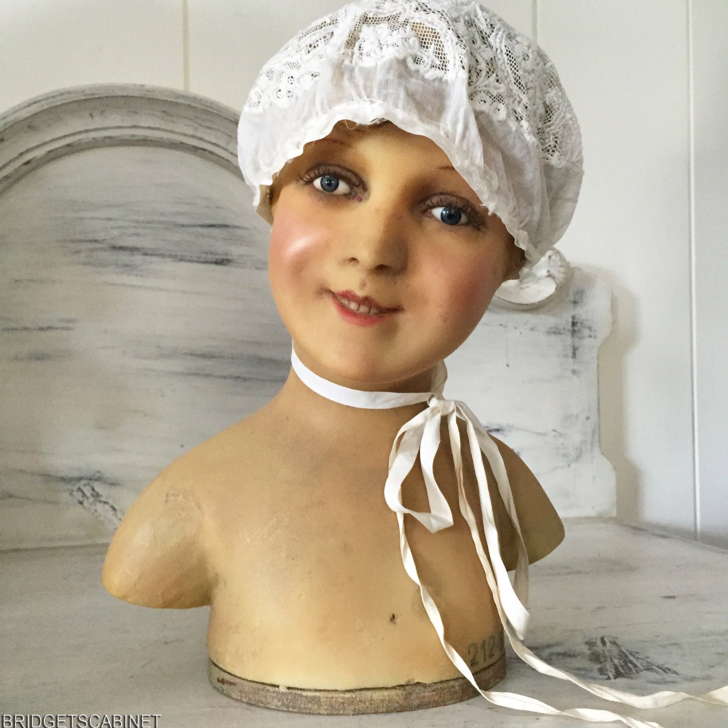 1900s French Wax Child Bust