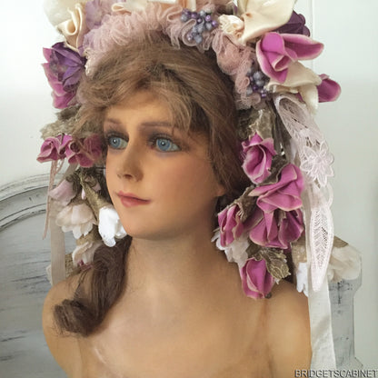 1920 French Wax Bust Art Deco