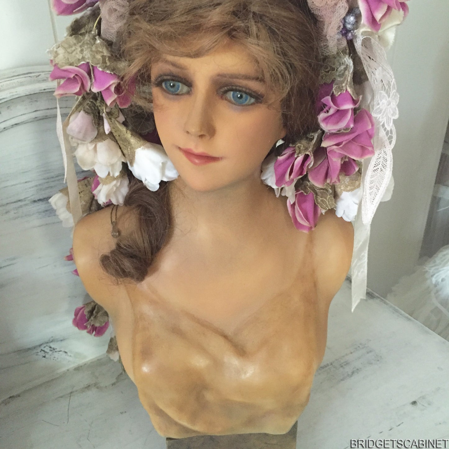 1920 French Wax Bust Art Deco