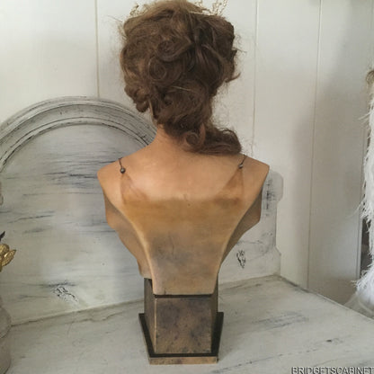 1920 French Wax Bust Art Deco