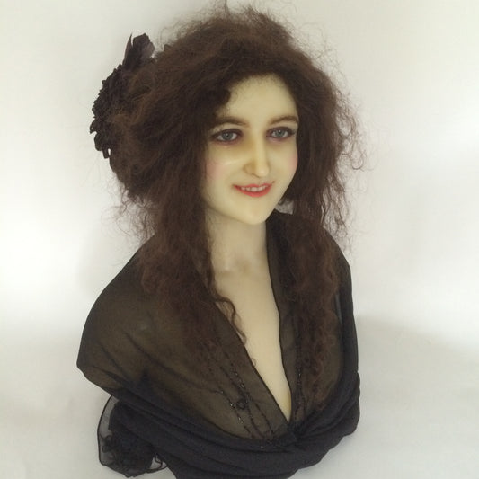 1920 P. Imans Wax Bust with Original Hair Jeanne