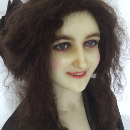 1920 P. Imans Wax Bust with Original Hair Jeanne
