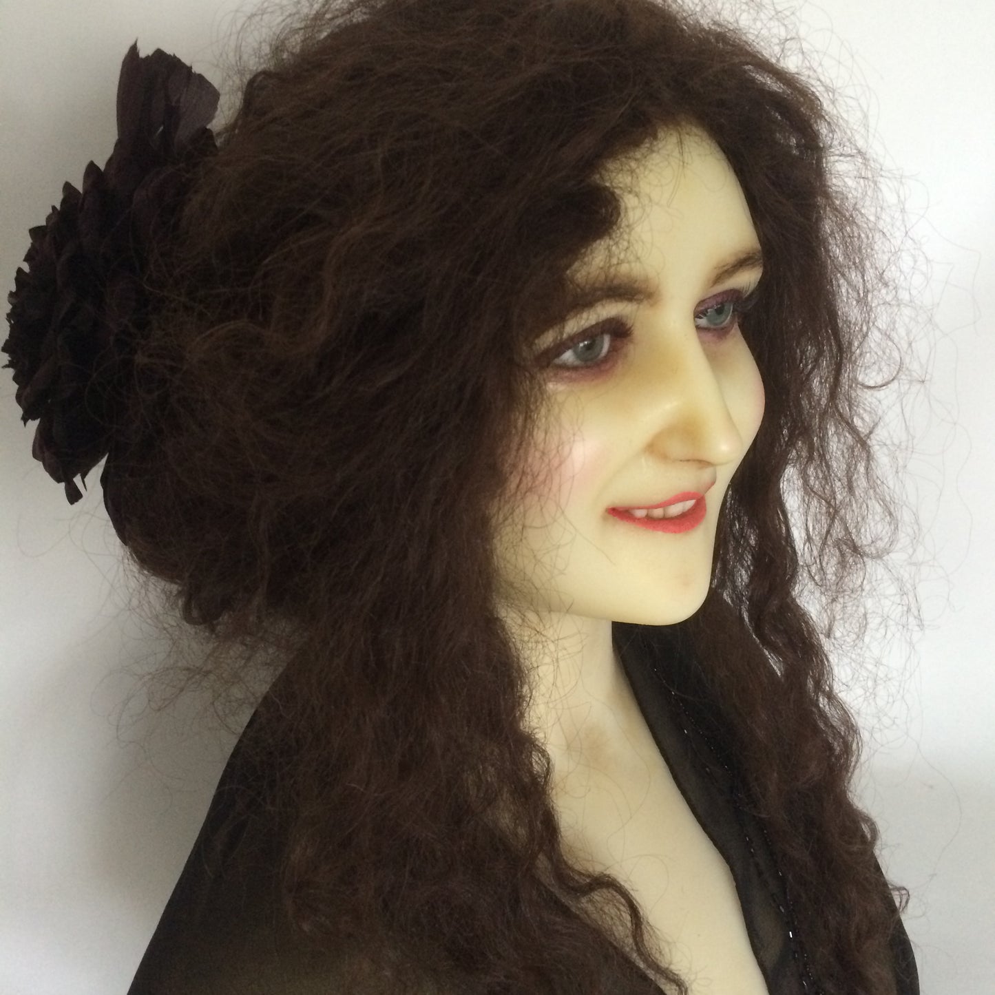 1920 P. Imans Wax Bust with Original Hair Jeanne