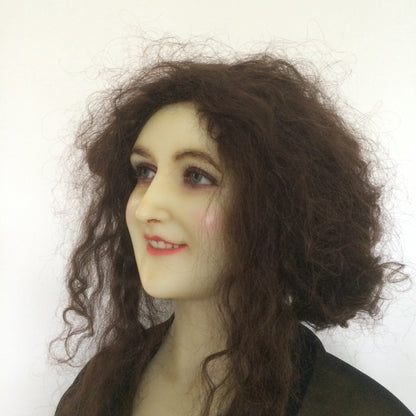 1920 P. Imans Wax Bust with Original Hair Jeanne