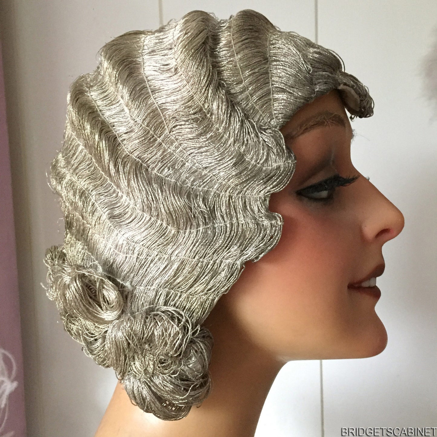 1920s Metal Bullion Flapper Wig
