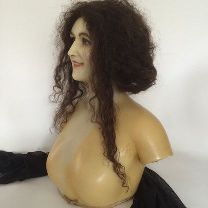1920 P. Imans Wax Bust with Original Hair Jeanne