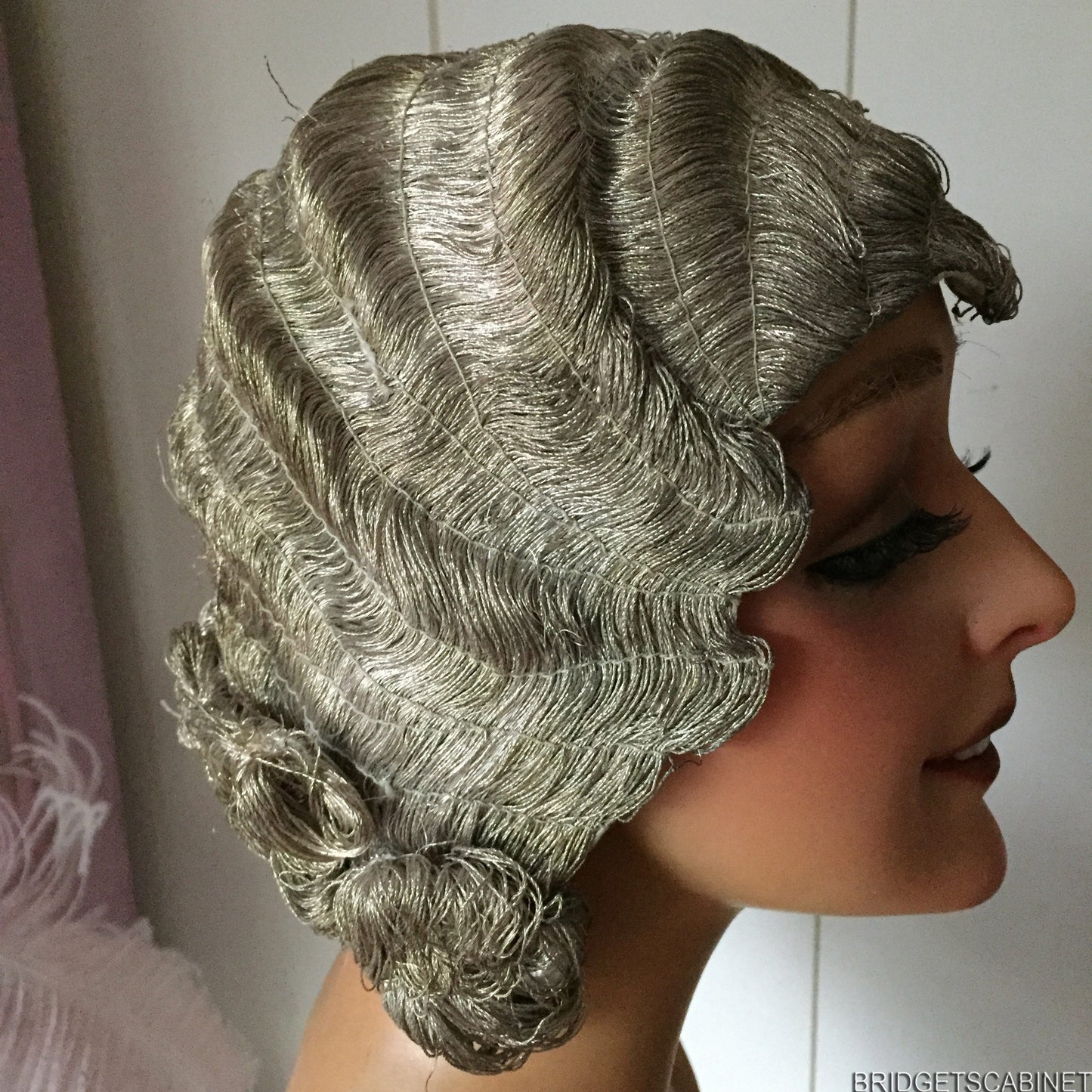 1920s Metal Bullion Flapper Wig