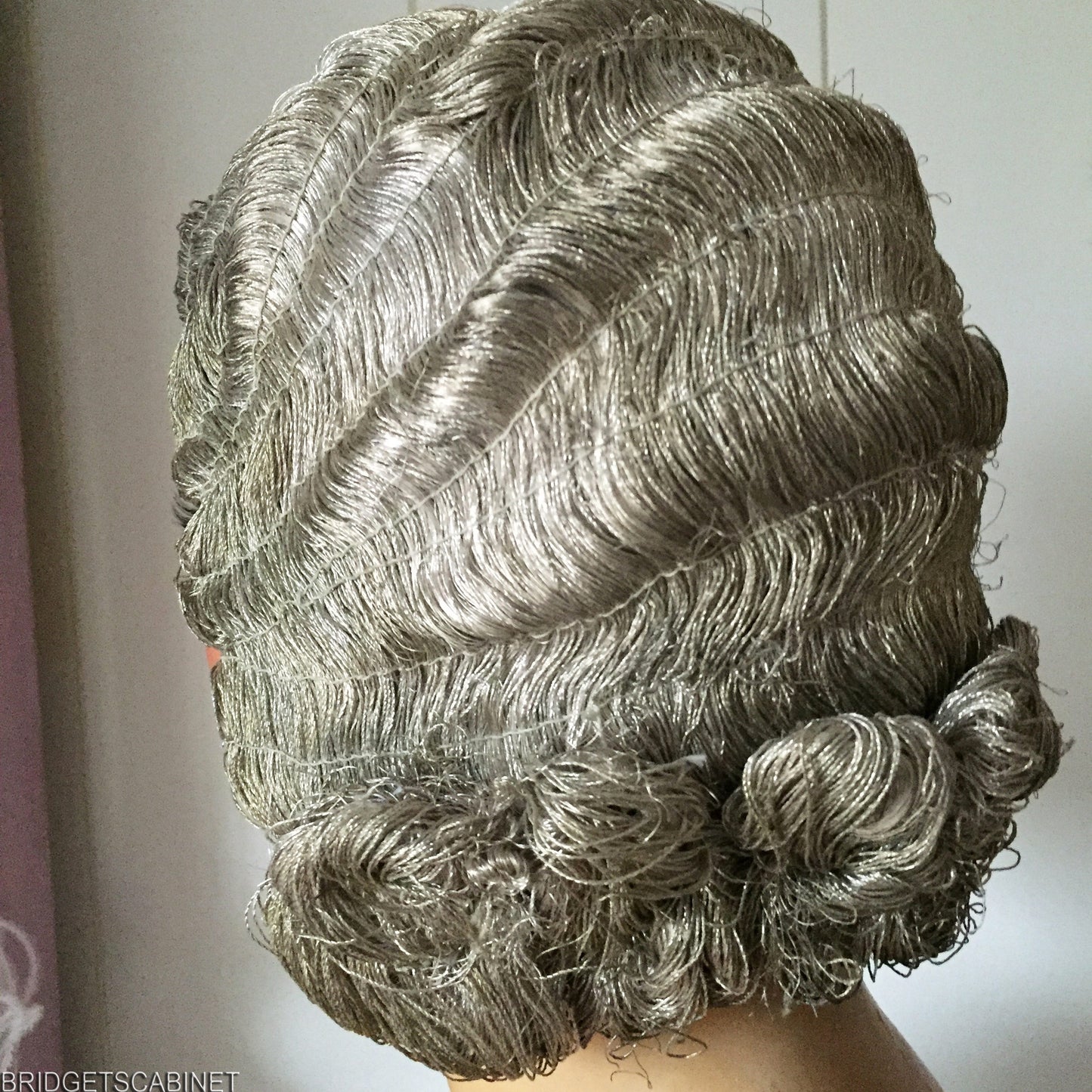 1920s Metal Bullion Flapper Wig