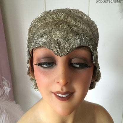 1920s Metal Bullion Flapper Wig