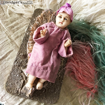 1900s Baby Jesus Wax Child Doll