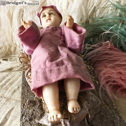 1900s Baby Jesus Wax Child Doll