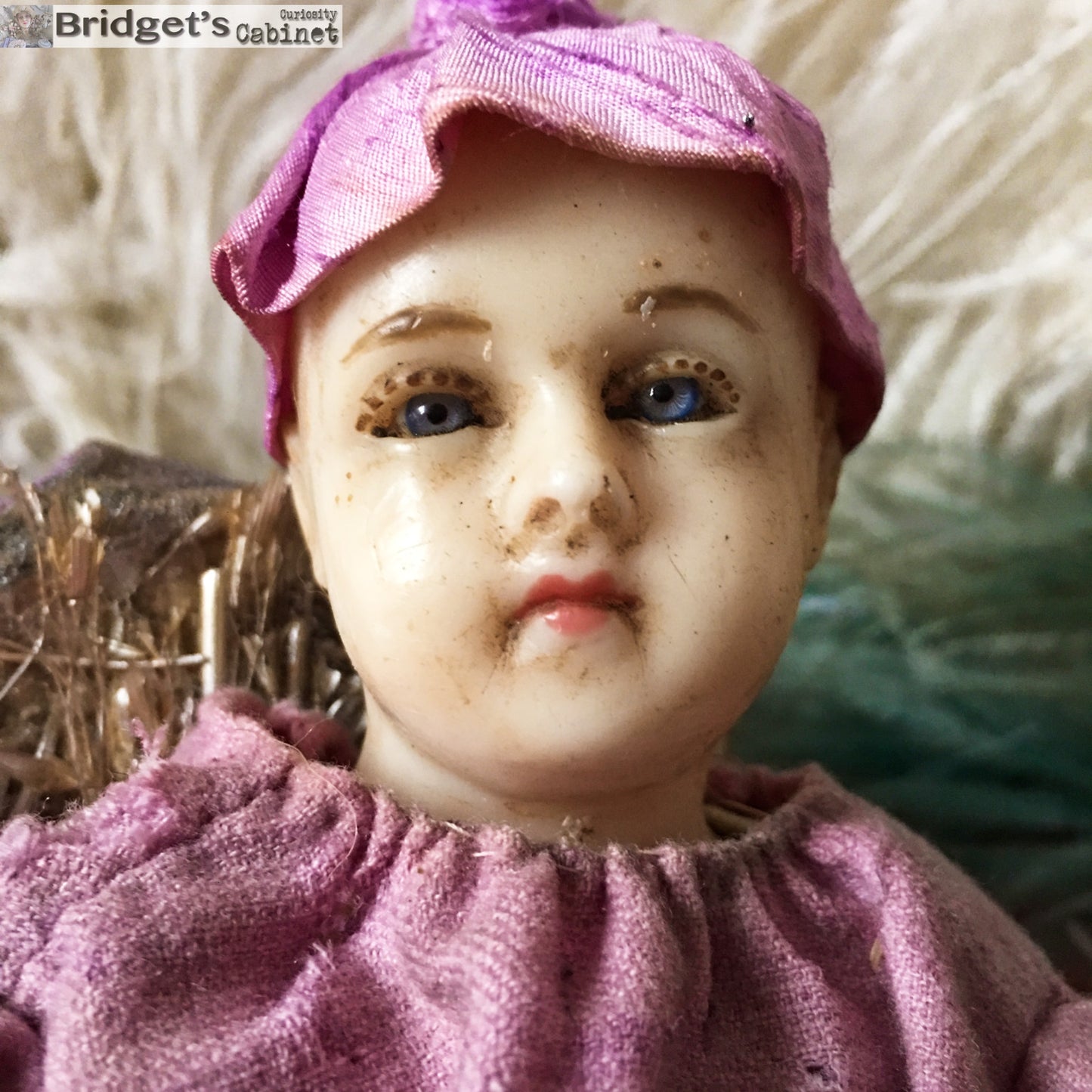 1900s Baby Jesus Wax Child Doll