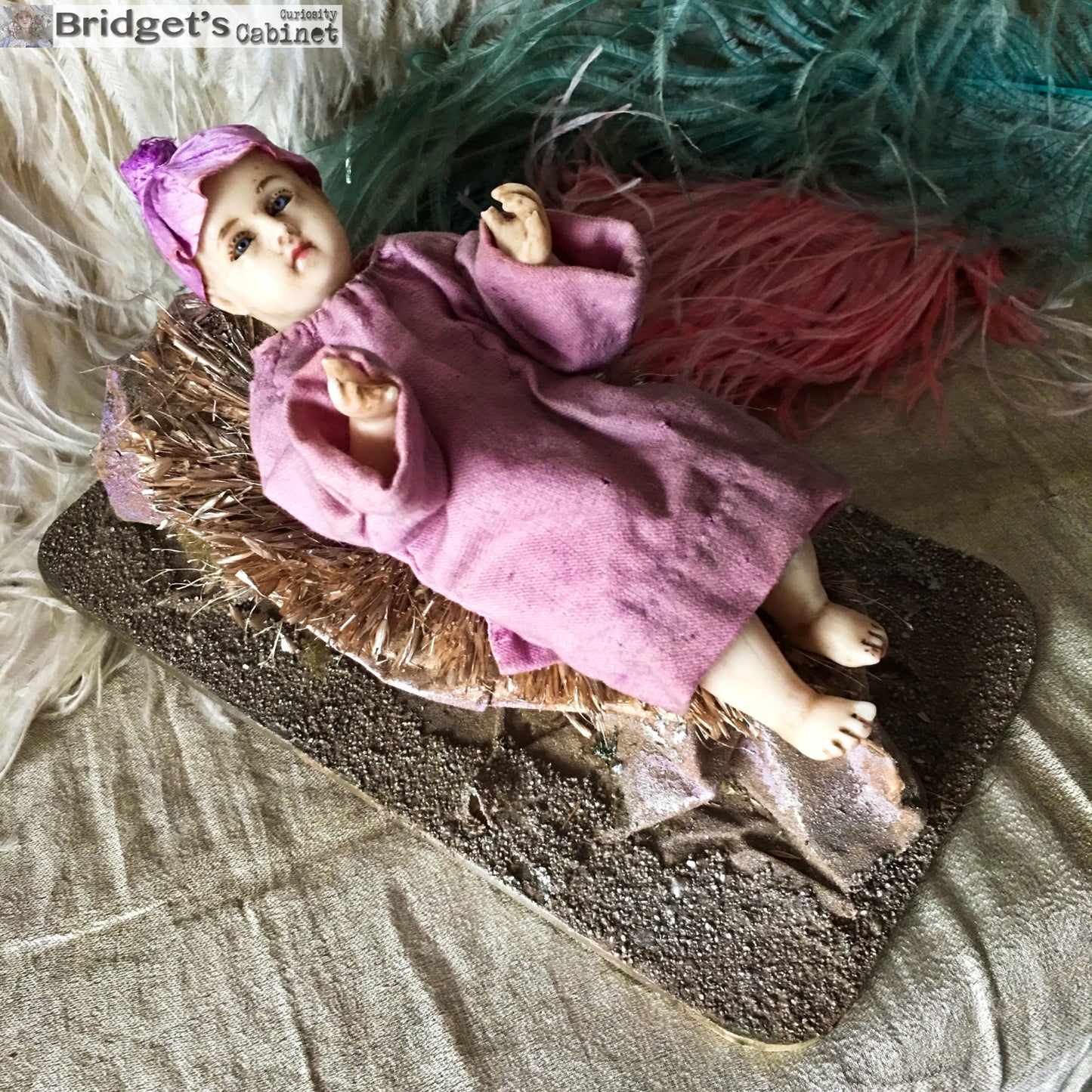 1900s Baby Jesus Wax Child Doll
