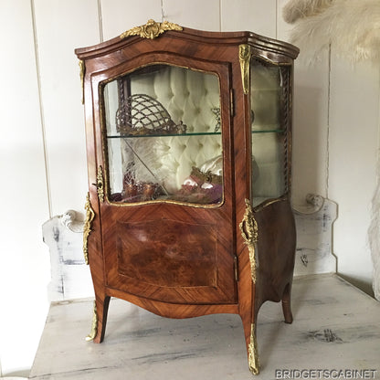 Antique French Doll Display Cabinet