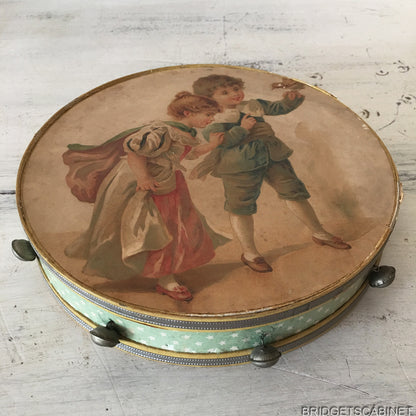 1890s Tambourine Candy Container Doll