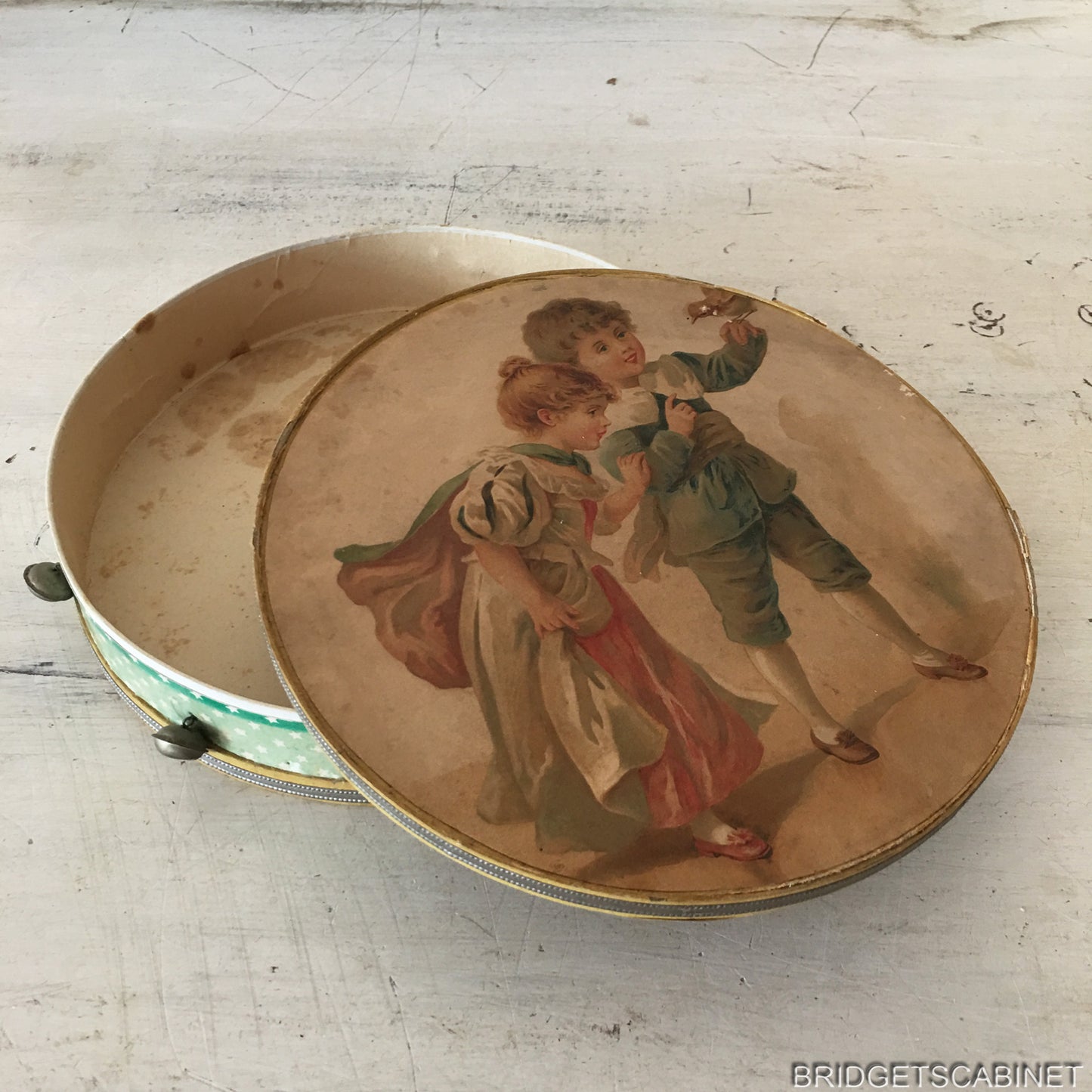 1890s Tambourine Candy Container Doll