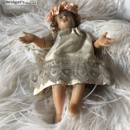 1900s Baby Jesus Wax Child