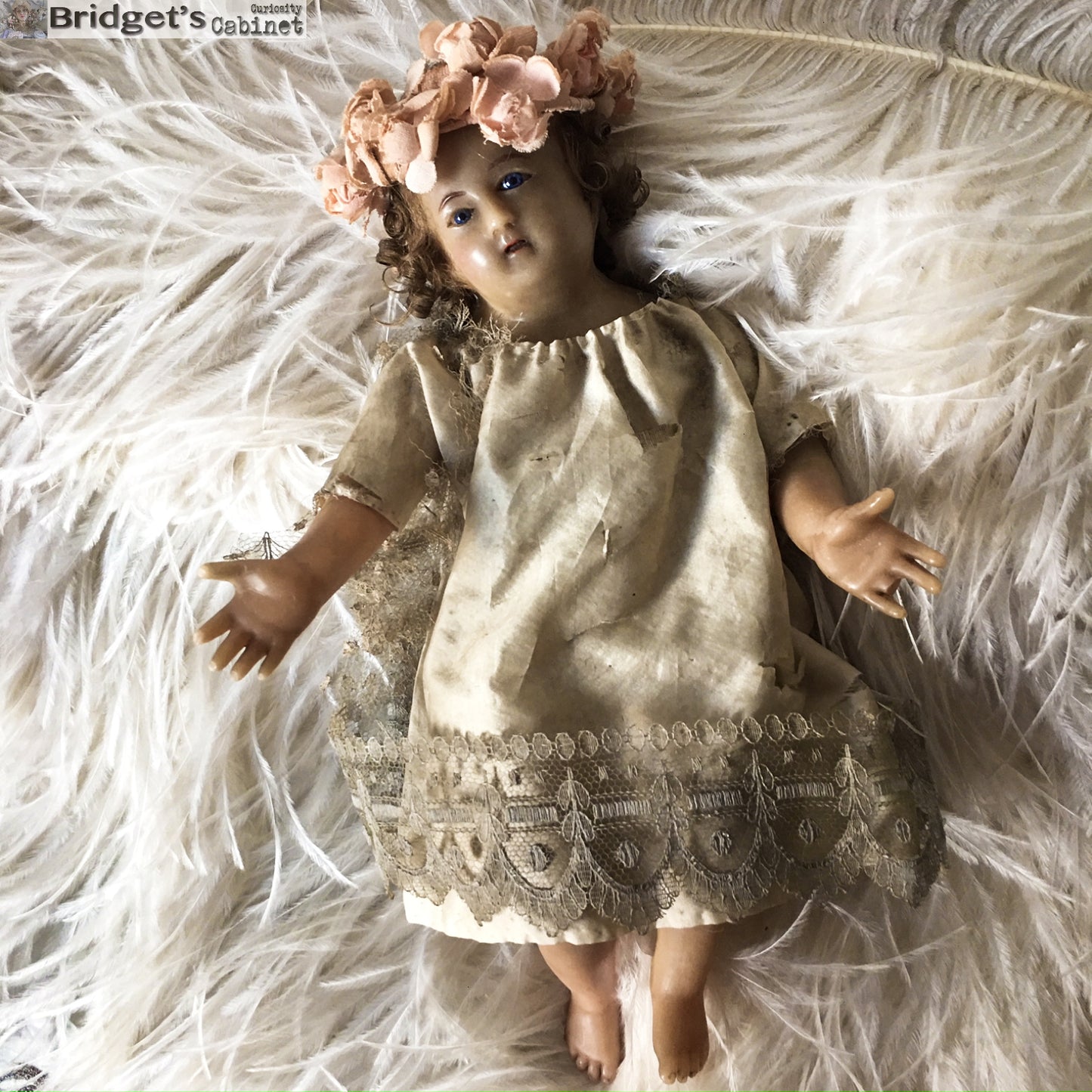 1900s Baby Jesus Wax Child