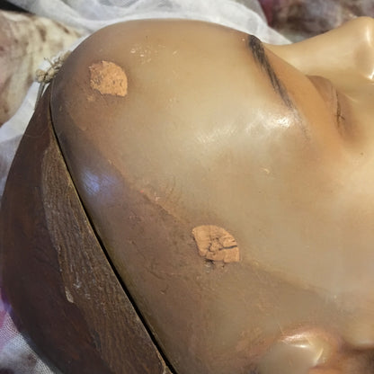 19th Century Santos Wax Relik Head