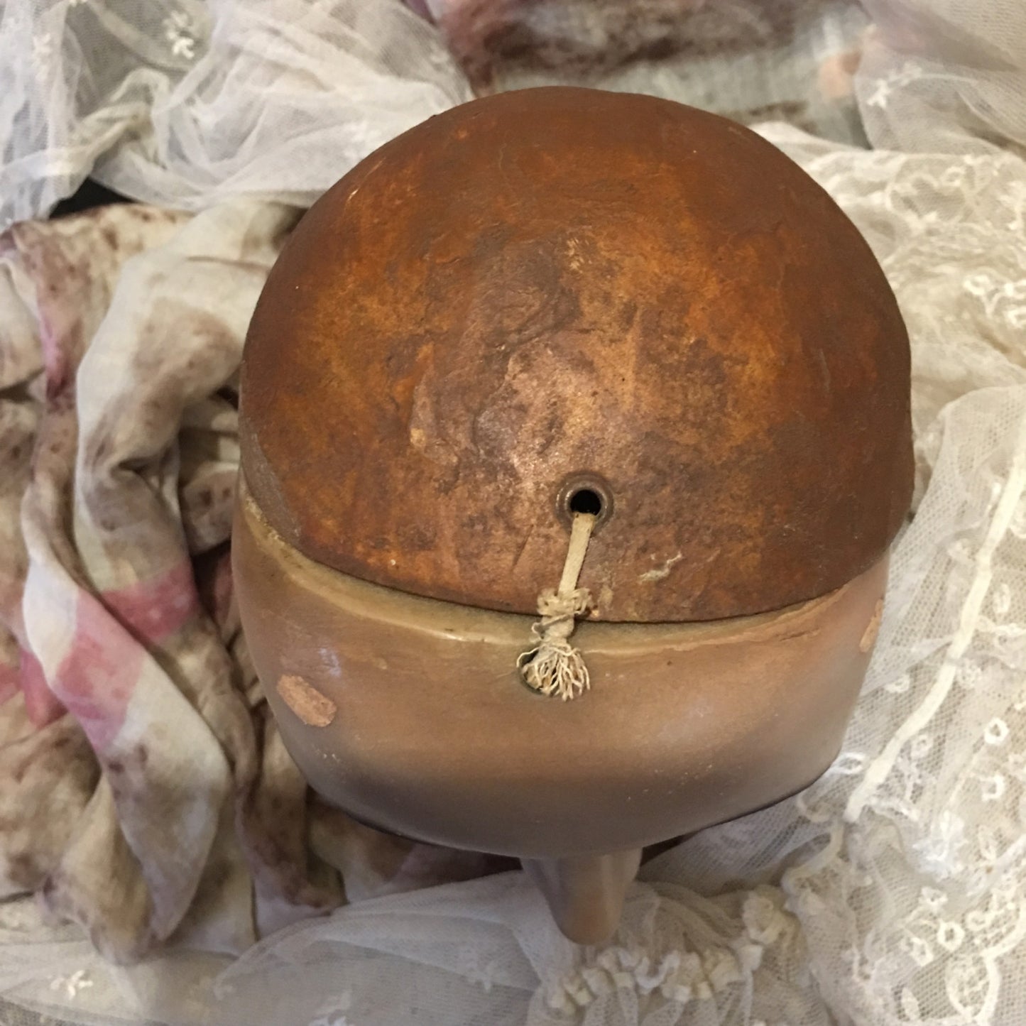 19th Century Santos Wax Relik Head